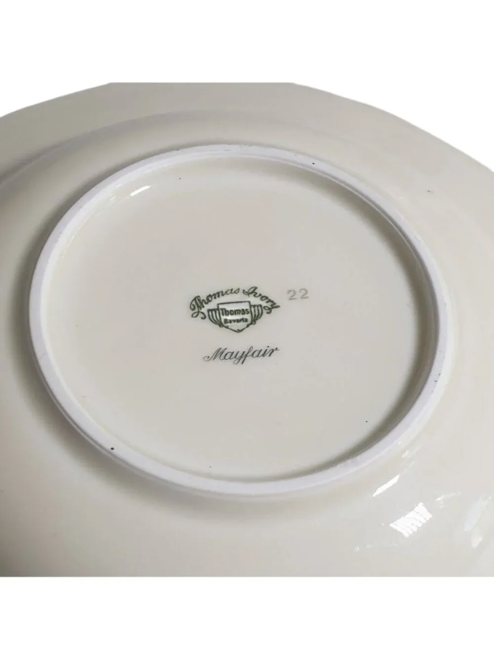 Thomas Ivory Bavaria Mayfair Floral Rimmed Soup Bowl Vintage Porcelain Gold Trim